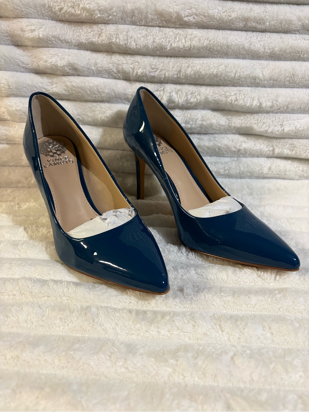 Vince Camuto Teal Patent Pointed-Toe Stiletto Pumps 8M